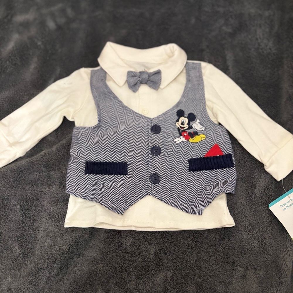 NWT Y2k Mickey Mouse Kids Vest Set